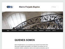 Tablet Screenshot of hierroforjadoespino.com